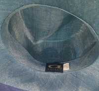 August Big Blue Rim and Bow Hat - Vintage 1980s Rare
