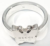 SOLD - Gucci Sterling Silver Butterfly Ring
