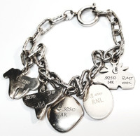 Sterling Silver Native American Collaboration Charms Bracelet by Carolyn Pollack Relios - Vintage