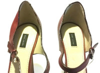 Marc Jacobs Red Leather Espadrille Platform Heels - Size US 8 - New