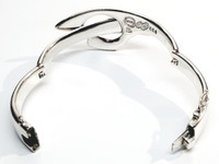 Sigi Pineda Sterling Silver Heavy Modernist Bangle Bracelet - Vintage