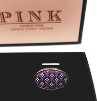 Thomas Pink Purple and Pink 100% Silk Cufflinks 