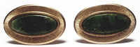 Krementz Jade Gold Tone Cufflinks - Vintage 1960s