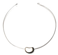 Tiffany & Co. Sterling Silver Very Big Bean Heart Choker - Vintage 1970s and Gorgeous!