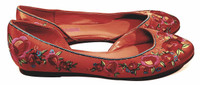 Betsey Johson Deep Pink Floral Embroidered Flats - Size US 8 - New