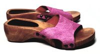 Michael Kors Pink Soft Leather Cowhide Clogs  - Size US 8M - New