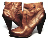 Frye Camel-Colored Very Soft Leather Pointed Toe "Regina Heel Bootie" - Size US 8M - New