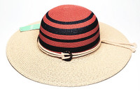 Lof Big Brim Cherry Blueberry Wheat Paper Hat - New