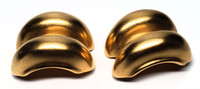 Robert Lee Morris Matte Gold Tone Double Concave Bar Statement Earrings - Vintage 1980s Deadstock