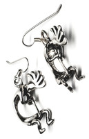 Masha Sterling Silver Kokopelli Earrings - Vintage