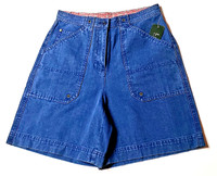 Ralph Lauren "Lake Powell High" Waist Bandana Denim Shorts - Size 2P - Deadstock Vintage 1990s