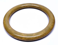 Bakelite Marbled Olive Bubble Bangle Bracelet - Vintage 1940s