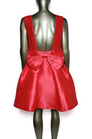 Kate Spade Strawberry Sateen Sleeveless Big Statement Bow  Mini Cocktail Dress - Size 6