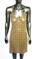 Lilly Pulitzer "Driscoll" Two-Piece Pink Salmon Green Trees Wrap Dress - Size 10 - Rare Set