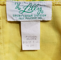 Lilly Pulitzer "The Lilly" Bright Yellow and Green "lilly" Signature High-Waist A-Line MOD Wrap Skirt - Size Small to Medium - Vintage 1960s Rare