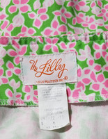 Lilly Pulitzer "The Lilly" 1960s Pink Lily Flowers "lilly" Signature Print High-Waist MOD Shorts - Vintage 1960s Rare