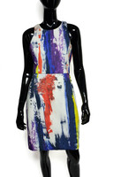 Milly Graffiti Sleeveless Racerback Bodycon Sheath Dress - Size 8 - New