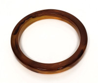 Bakelite Prystal Shiny Apple Cider Cube Bangle Bracelet - Vintage