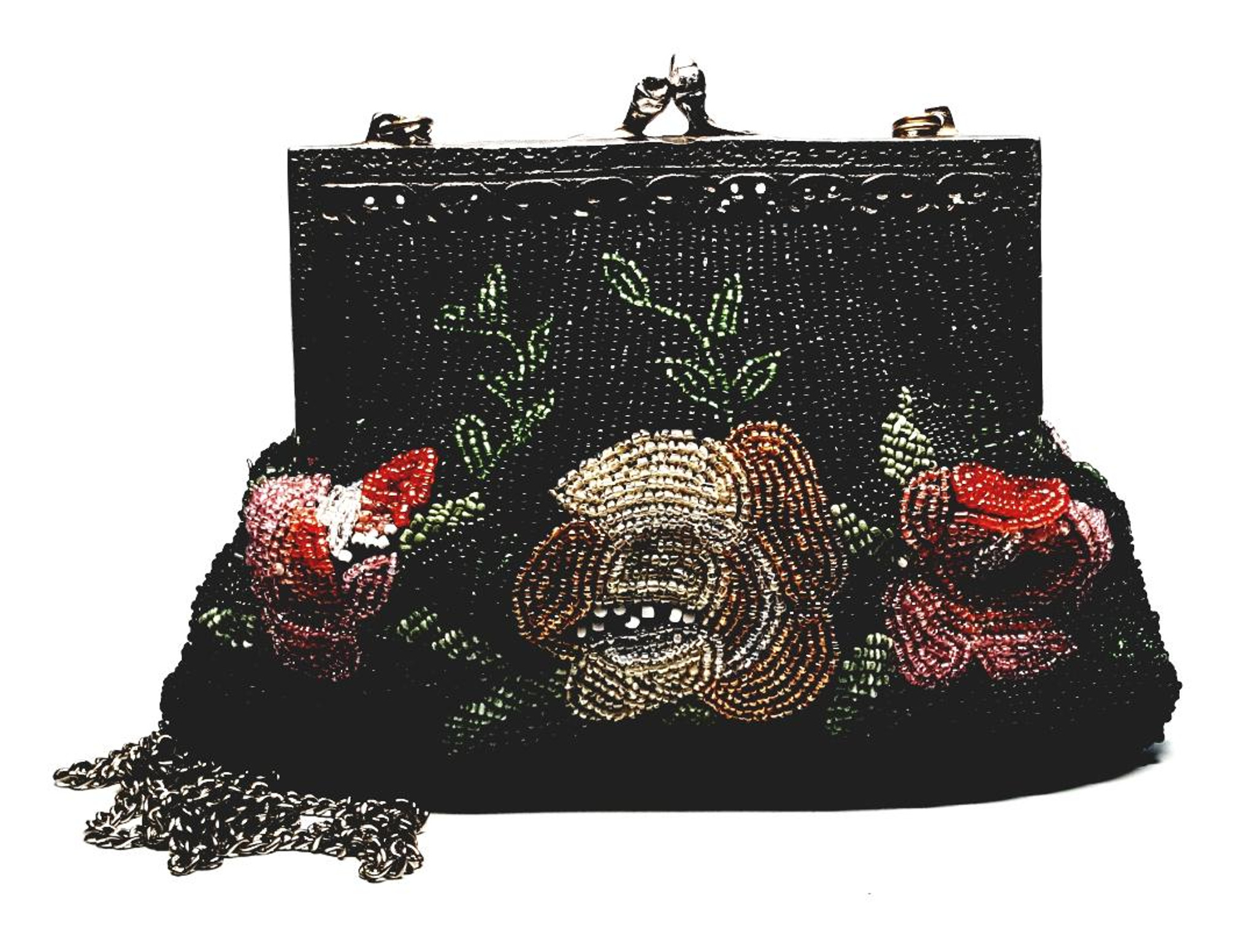 1960s Floral Beaded Handbag