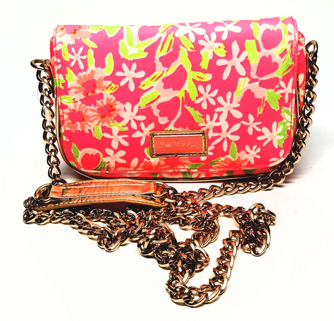 lilly pulitzer gold purse