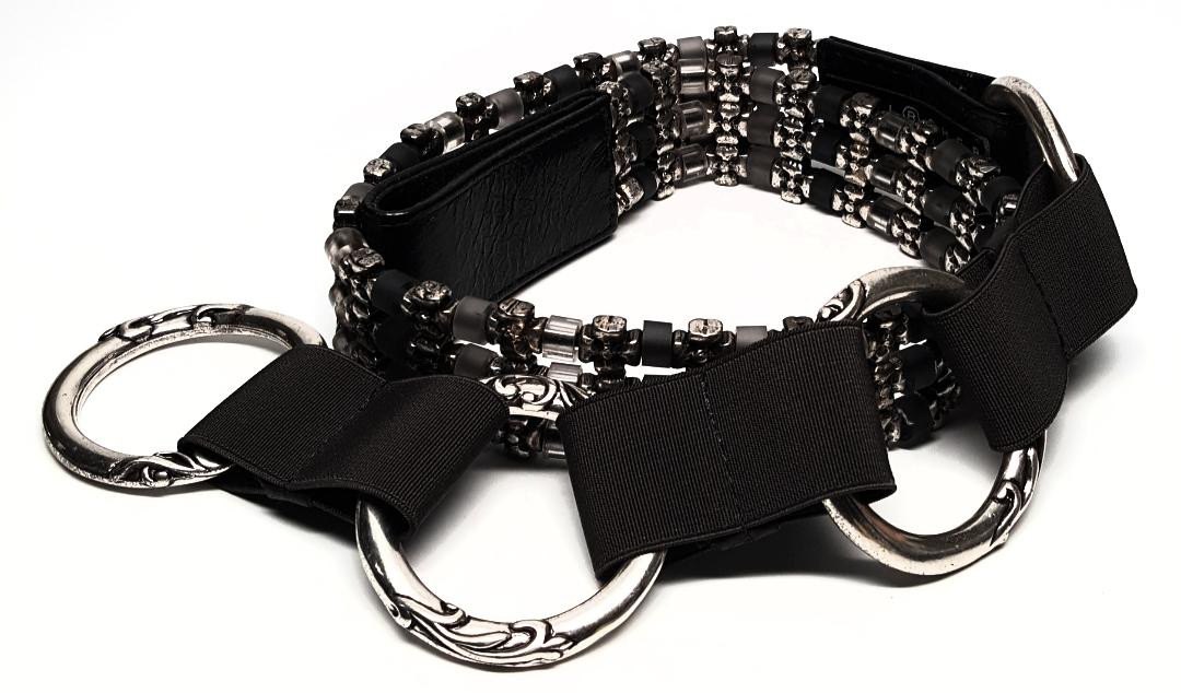 Suzi Roher Black Vintage O-Ring Leather Belt Black Medium Suzi Roher Belts for Women for sale | eBay main image 4