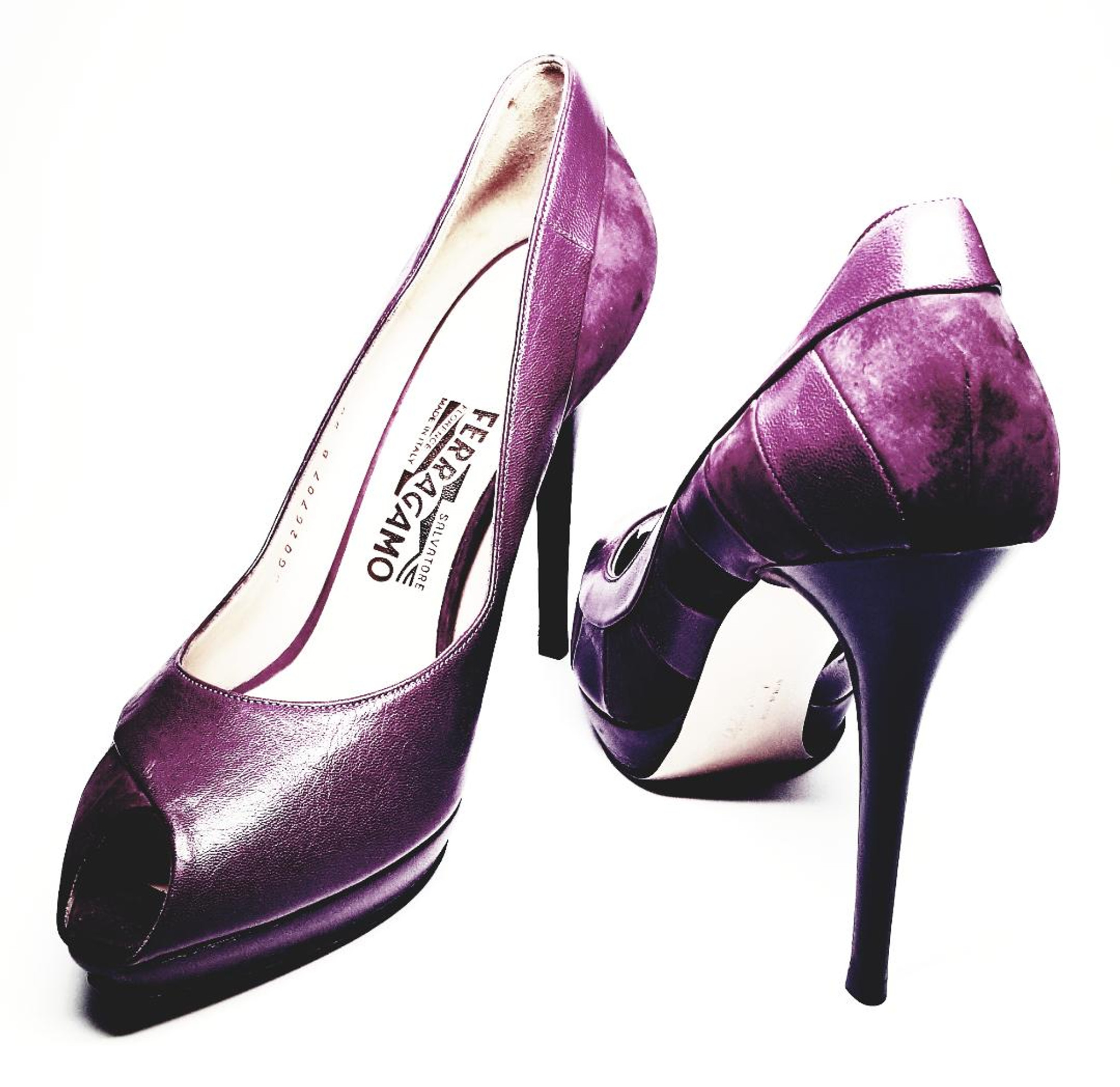 Salvatore Ferragamo Plum Soft Leather 