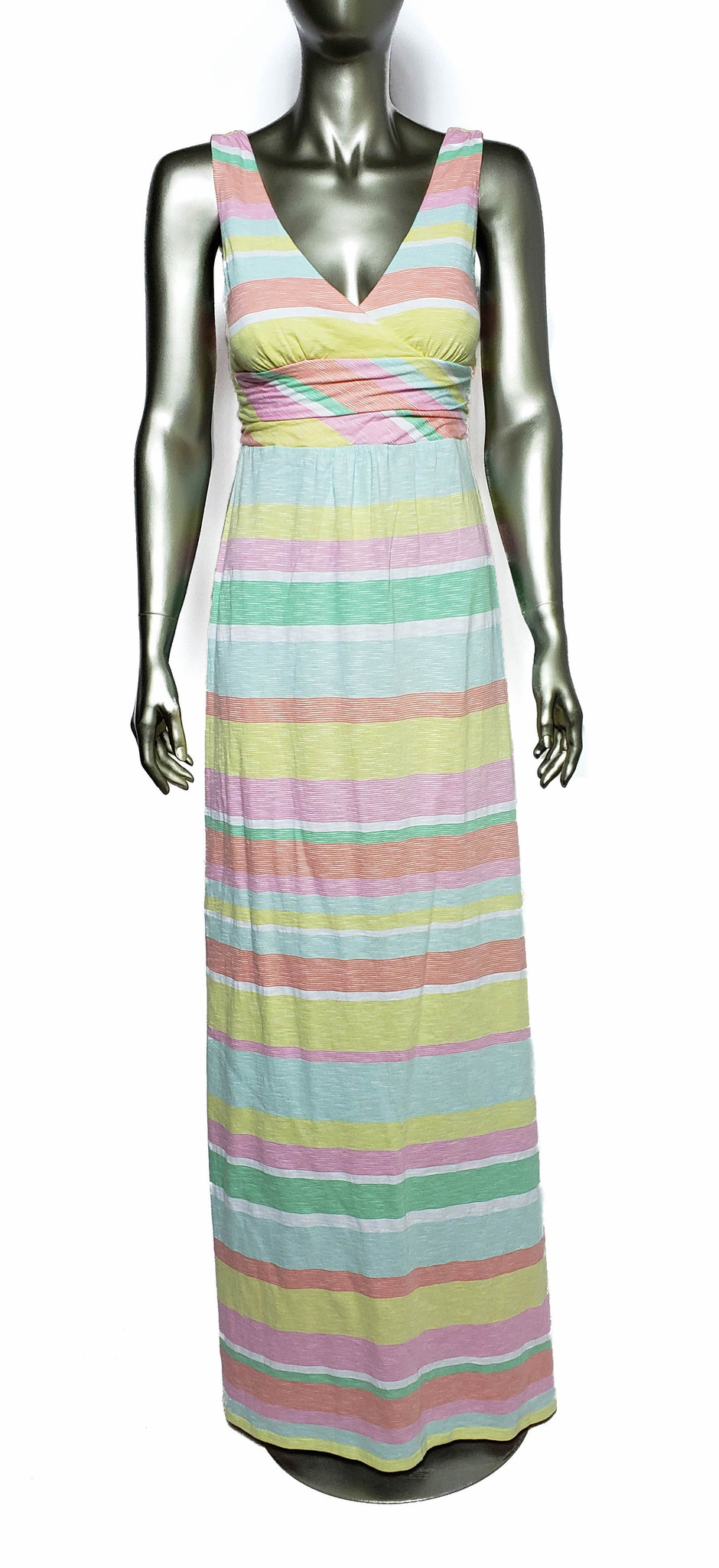 Lilly Pulitzer "Sloan" Lazy Days Stripe Fluorescent Jersey Maxi Dress -  Size Small - New - thethingsyouwear