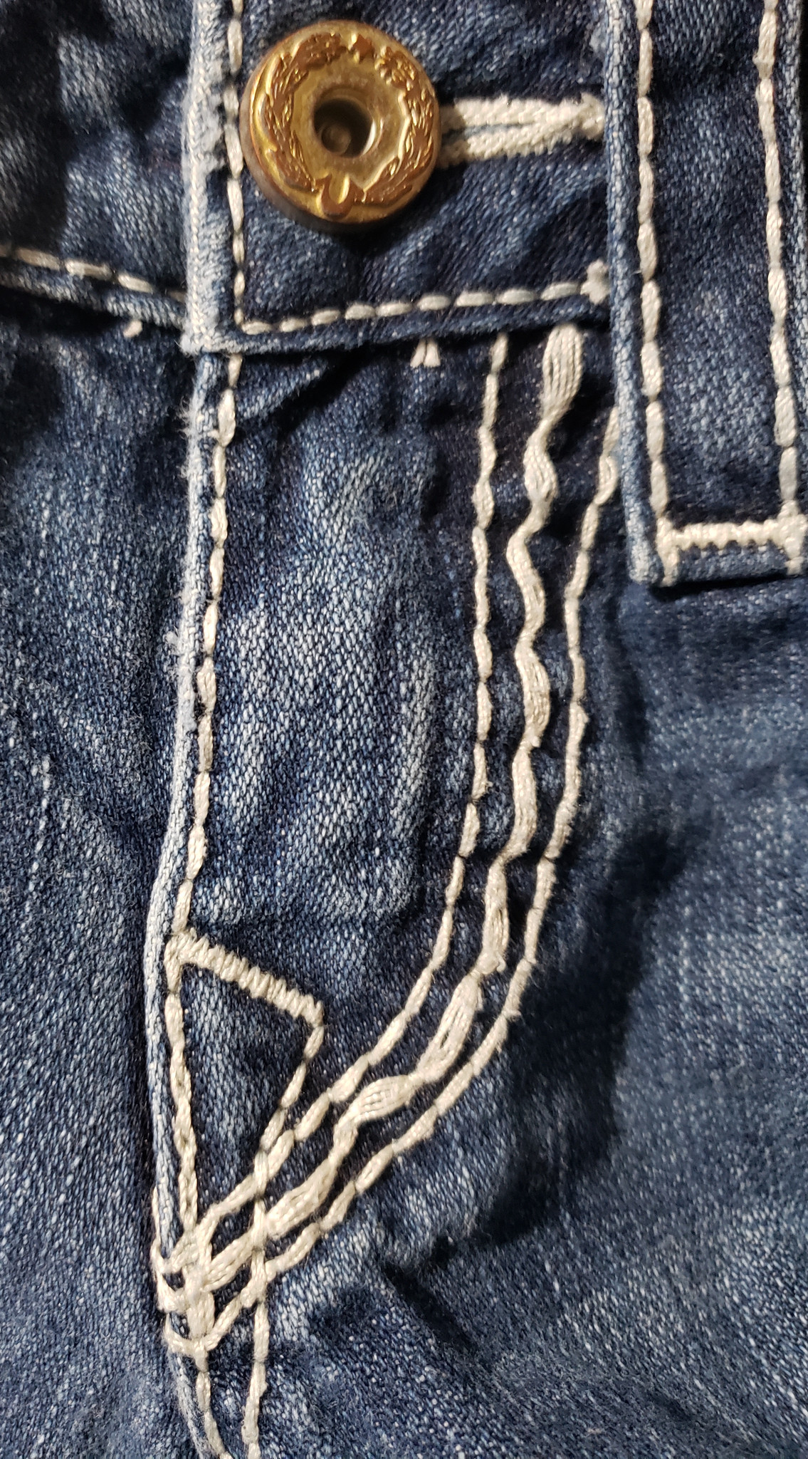 true religion jeans with white stitching