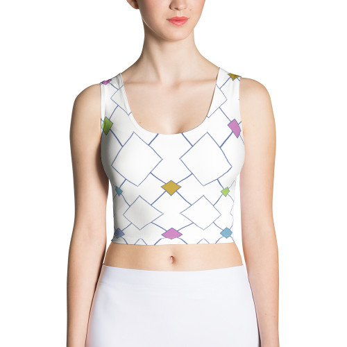 Ann Gertrude "Fishnet" Sleeveless Crop Top