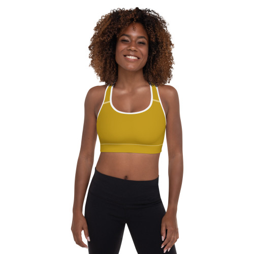 Ann Gertrude Butterscotch Padded Sports Bra
