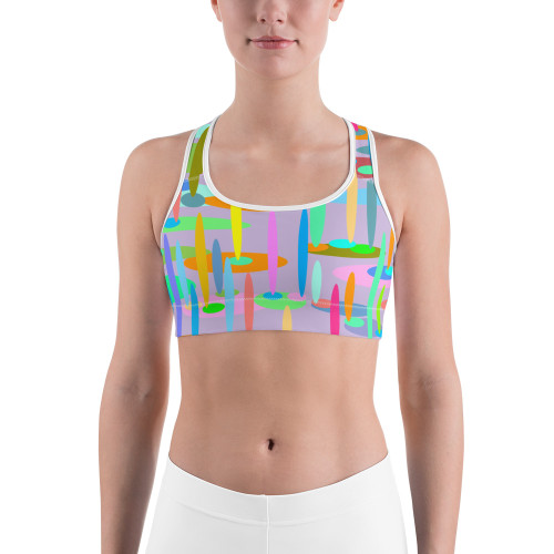 Ann Gertrude "Ponds Paradise" Sports Bra - Lavender 