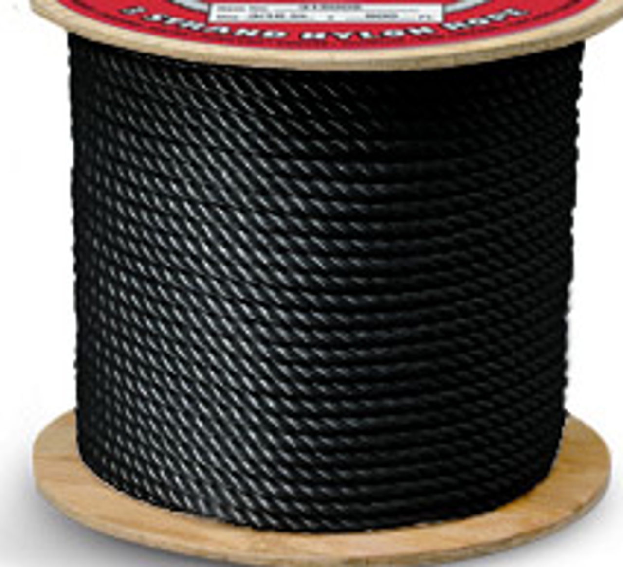 CWC Solid Braid Nylon Rope Spool, Black (3/16 x 3000' - 825 lbs