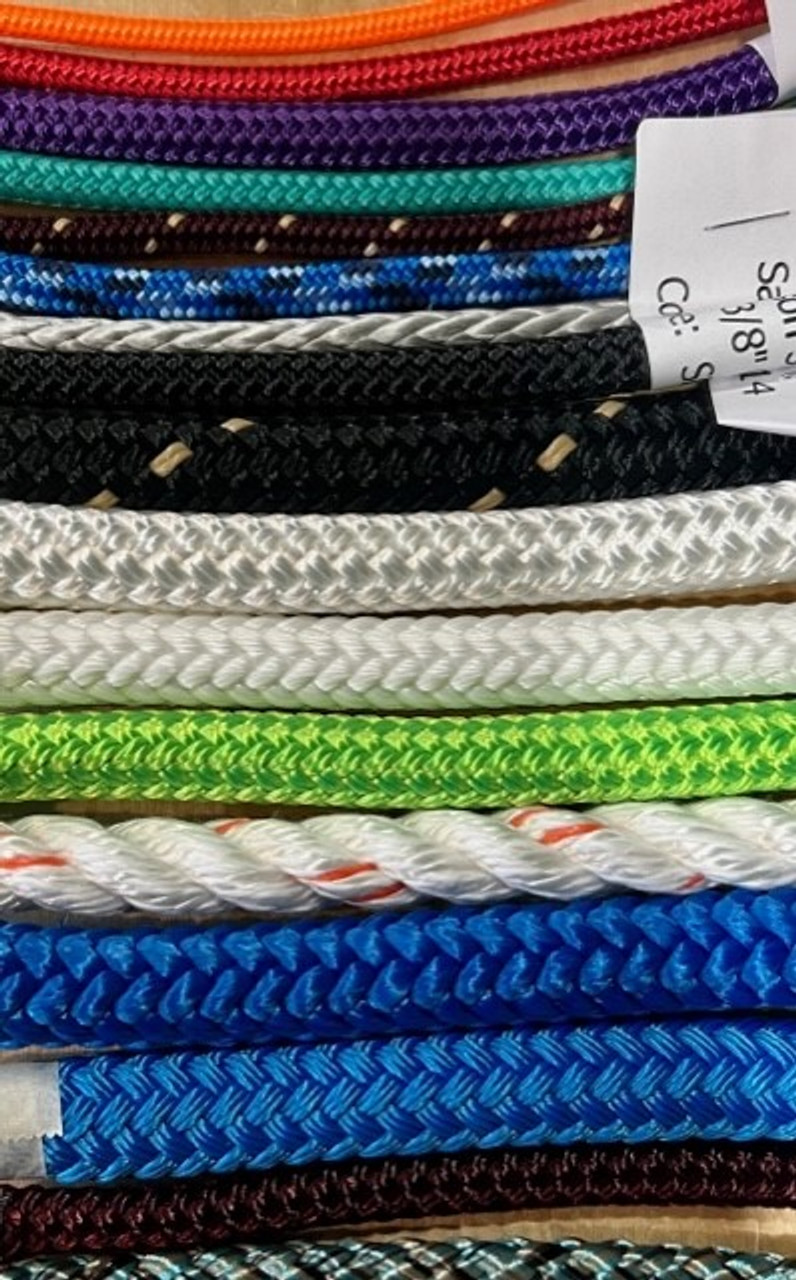 3/8 Double Braid Polyester Yacht Rope By The Foot