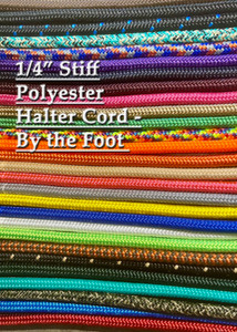 CBKnot™ Premium Stiff Polyester Halter Cord Rope (8TF) 1/4" by the foot CBKnot™ Premium Stiff Polyester Halter Cord Rope (8TF) 1/4" by the foot