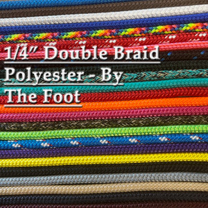 1/4" Double Braid Polyester CBKNOT - Multiple colors Made in the USA 1/4" Double Braid Polyester CBKNOT - Multiple colors Made in the USA