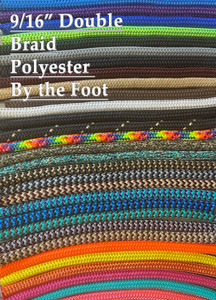 CBKnot 9/16" Double Braid Polyester Rope - Colors available - For sale by the foot. CBKnot 9/16" Double Braid Polyester Rope - Colors available - For sale by the foot.