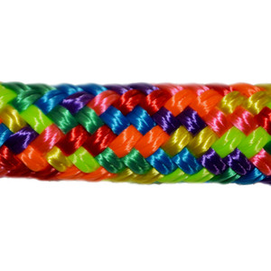 Overstock CBKnot™ Double Braid Polyester 9/16" Rope 45' Rainbow