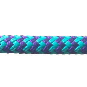 Overstock CBKnot™ Double Braid Polyester 9/16" Rope 8' Turquoise/Purple
