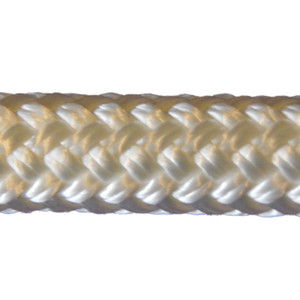 Overstock hank CBKnot Double Braid Polyester Rope 5/16" x 24' White