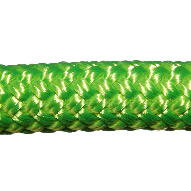 Overstock CBKnot™ Double Braid Polyester 9/16" Rope 25' Neon Green