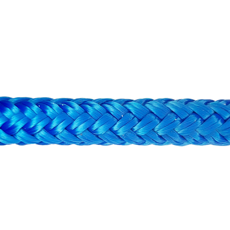 Overstock CBKnot™ Double Braid Polyester Rope 1/4" x 41' Blue
