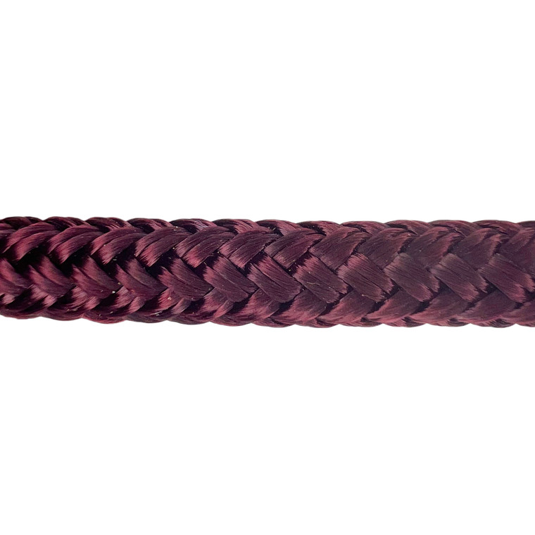 Overstock CBKnot™ Double Braid Polyester Rope 1/4" x 22' Burgundy