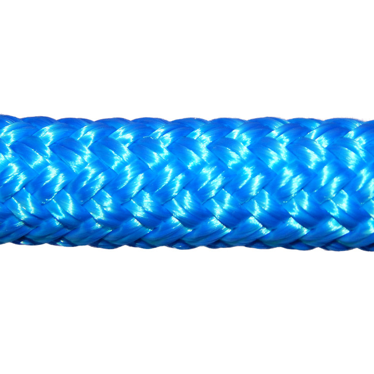 Overstock CBKnot™ Double Braid Polyester 9/16" Rope 12' Blue