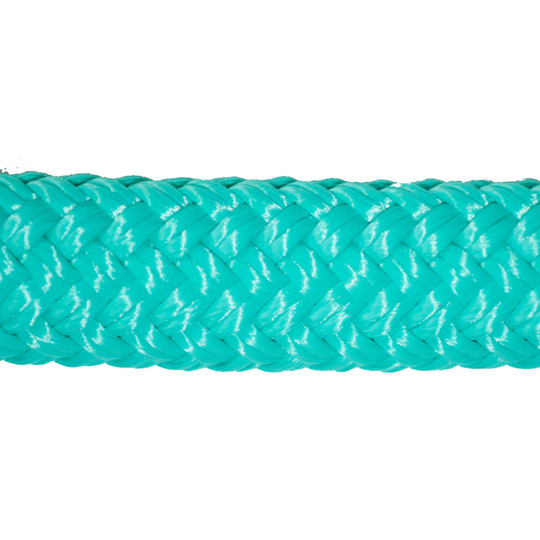 Overstock CBKnot™ Double Braid Polyester 9/16" Rope 21' Turquoise