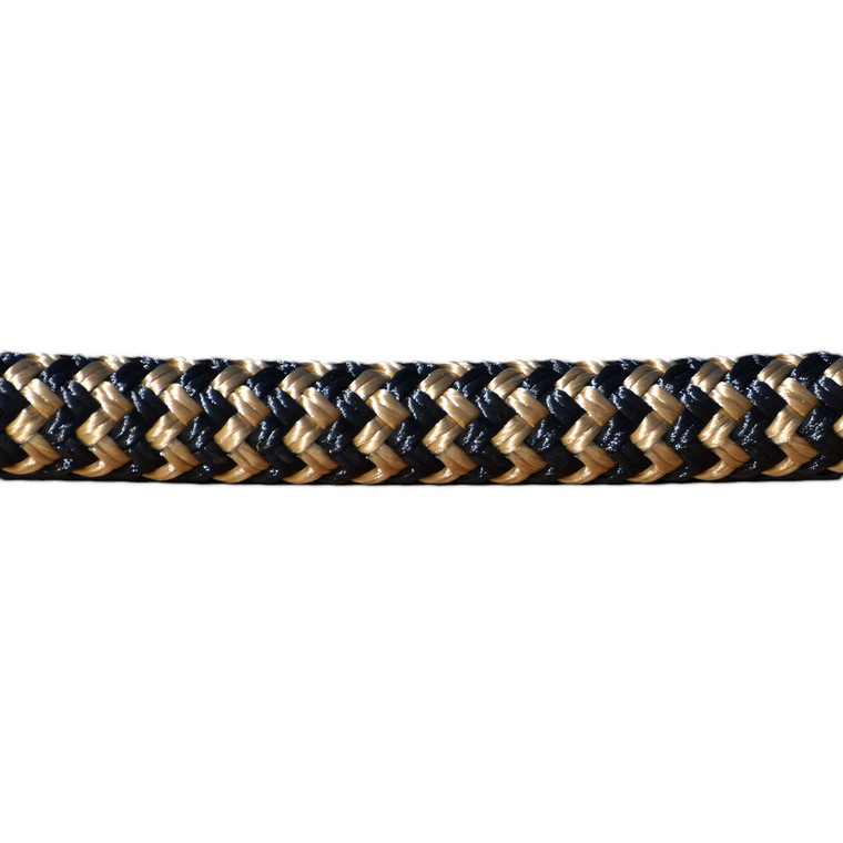 Overstock CBKnot™ Double Braid Polyester 9/16" Rope 11' Sandy Brown/Black
