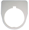 Eaton 10250TP36 Legend Plate Small 1/2 Round Black Field Blank Legend White Letters 10/PKG