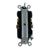 Leviton BR20-WS 20A Duplex Receptacle White Commercial Grade Straight Blade Duplex Receptacle