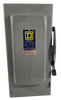 Square D HU262 Non-Fusible Disconnect Heavy Duty 60A 600V NEMA 1 2P 1Ph 2W