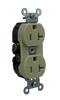 Hubbell CR20I Duplex Receptacle 20A 125V 2P 3W Smooth Face Ivory Grounding