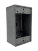 Red Dot 1506216 Electrical Box 1 Gang, Hub Size: 1/2-Inch, 3 Inlets, L: 4.5-Inch, W: 2-Inch, Aluminum, Gray